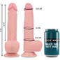 Vibrador y rotador realista ROCKARMY HAWK de 22 cm con diseño detallado y tamaño de 4.6 cm, en color negro.
