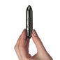 Bala vibradora ROCKS-OFF RO-80MM Midnight Metal de color negro, con diseño metálico y tamaño compacto para estimulación.