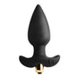 Black ROCKS-OFF Butt Throb P-spot stimulator with 7 speed settings, showcasing its curved design and textured surface.