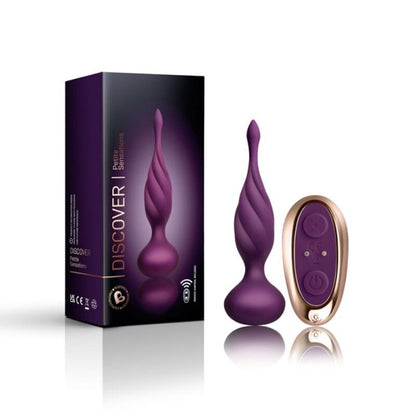 Rocks-Off Discover anal stimulator in purple, featuring a sleek design and rounded tip for enhanced pleasure.