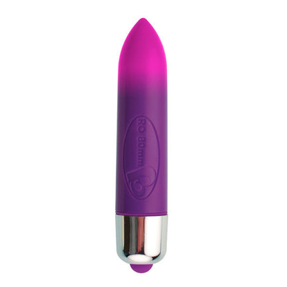 Vibrador bala ROCKS-OFF RO-80 MM con cambio de color y batería de 7 V, en color vibrante, diseñado para estimulación personal.