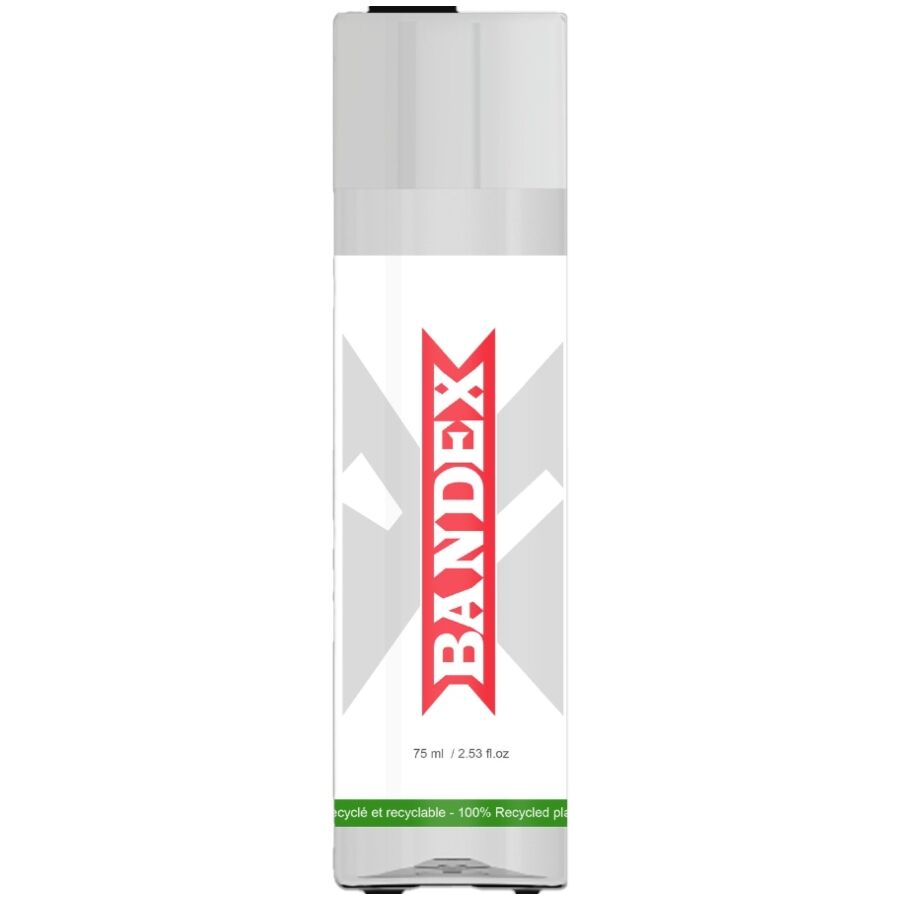 Crema estimulante para el pene RUF Bandex, frasco de 75 ml, con etiqueta y tapa en la imagen.