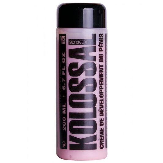 Crema desarrolladora RUF Kolossal para el pene, frasco con envase y etiqueta visible en la imagen.