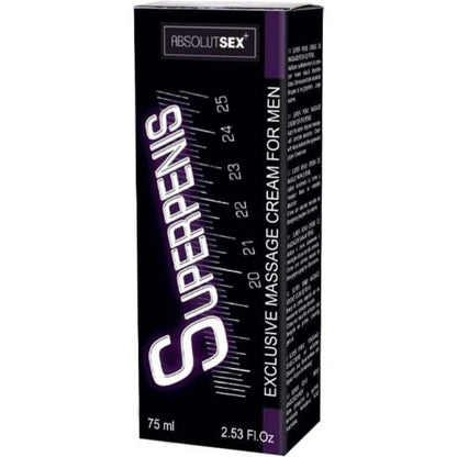 Crema RUF Superpenis para el pene en envase de 75 ml, producto para cuidado y mejora de la salud masculina.