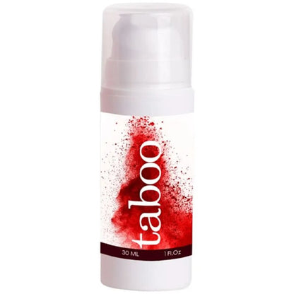 Gel estimulante RUF Taboo para la erección, envase de 30 ml, presentación en tubo con etiquetado blanco y azul.