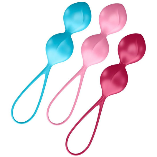 Conjunto de entrenamiento SATISFYER LOVEBALLS de la marca SATISFYER BALLS, dos bolas de placer para ejercicios íntimos.