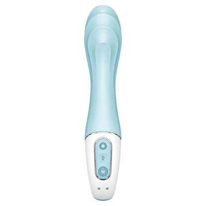 Vibrador point G inflable SATISFYER AIR PUMP VIBRATOR 5 en color azul, con control a través de la app SATISFYER CONNECT.