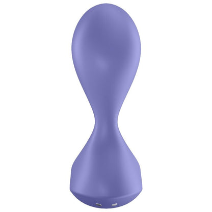 Vibrador plug Sweet Seal de SATISFYER CONNECT en color violeta, controlado por app, con diseño ergonómico y suave para uso íntimo.
