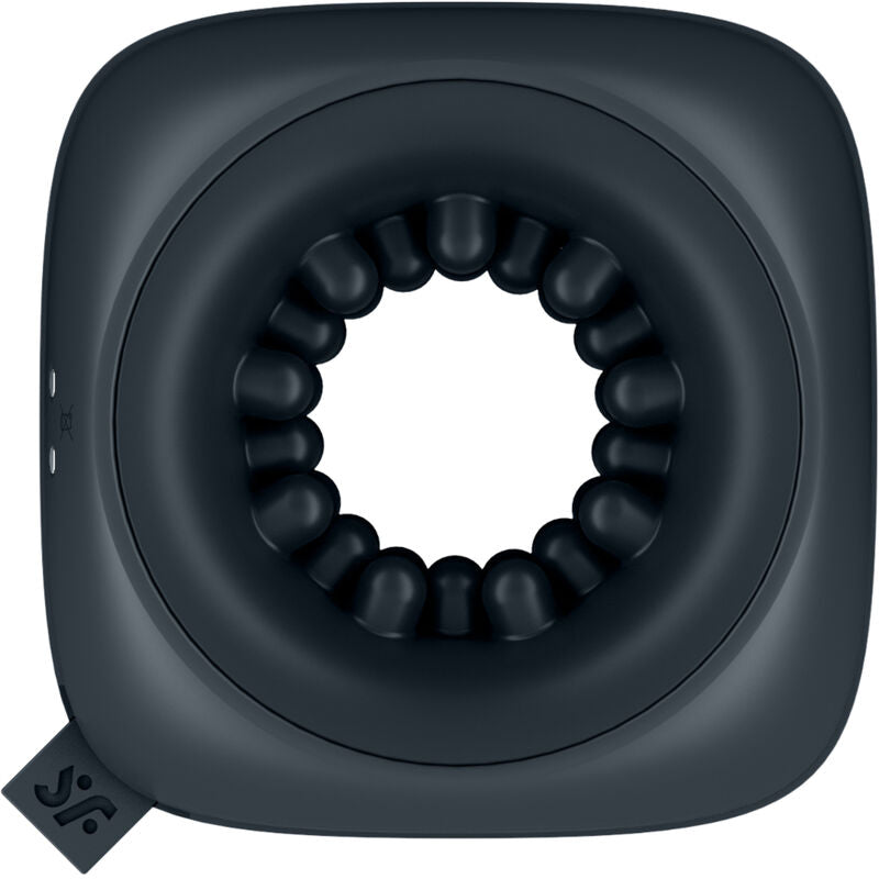Anillo masturbador y vibrador SATISFYER RING, con diseño compacto y texturas internas para placer y estimulación.