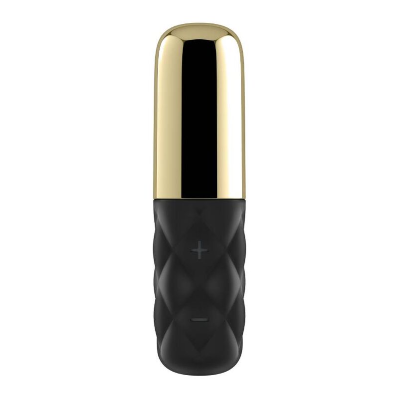 Satisfyer Sparkling Darling Dorado vibrator in elegant gold design with textured surface and ergonomic shape.