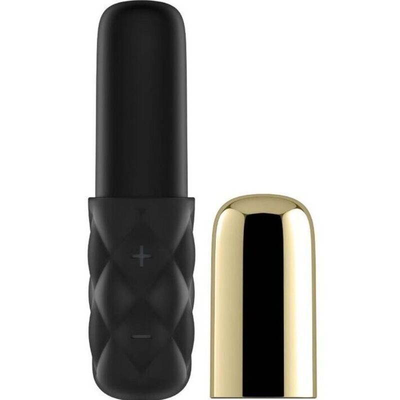 Gold Satisfyer Sparkling Darling vibrator with a sleek design and ergonomic shape, ideal for intimate pleasure.
