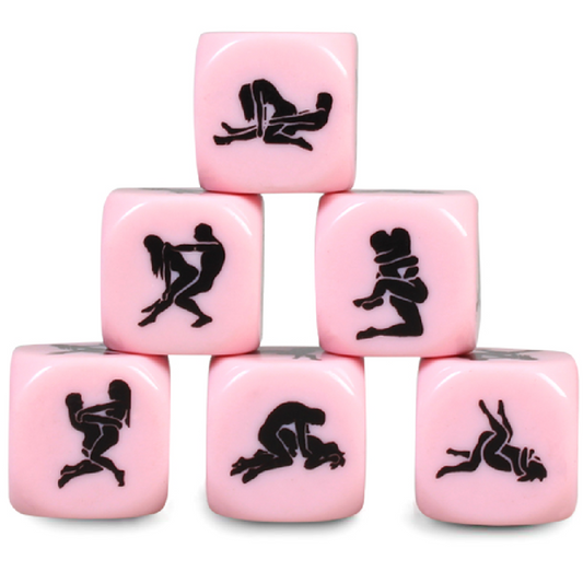 Dados de sexo SECRETPLAY Kamasutra de 25 mm, juego sexual de 100% GAMES, para juegos eróticos y divertidos.