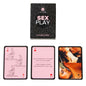 Juego de cartas SEX PLAY de SECRETPLAY, con ilustraciones y textos en francés y portugués para juegos íntimos y divertidos.