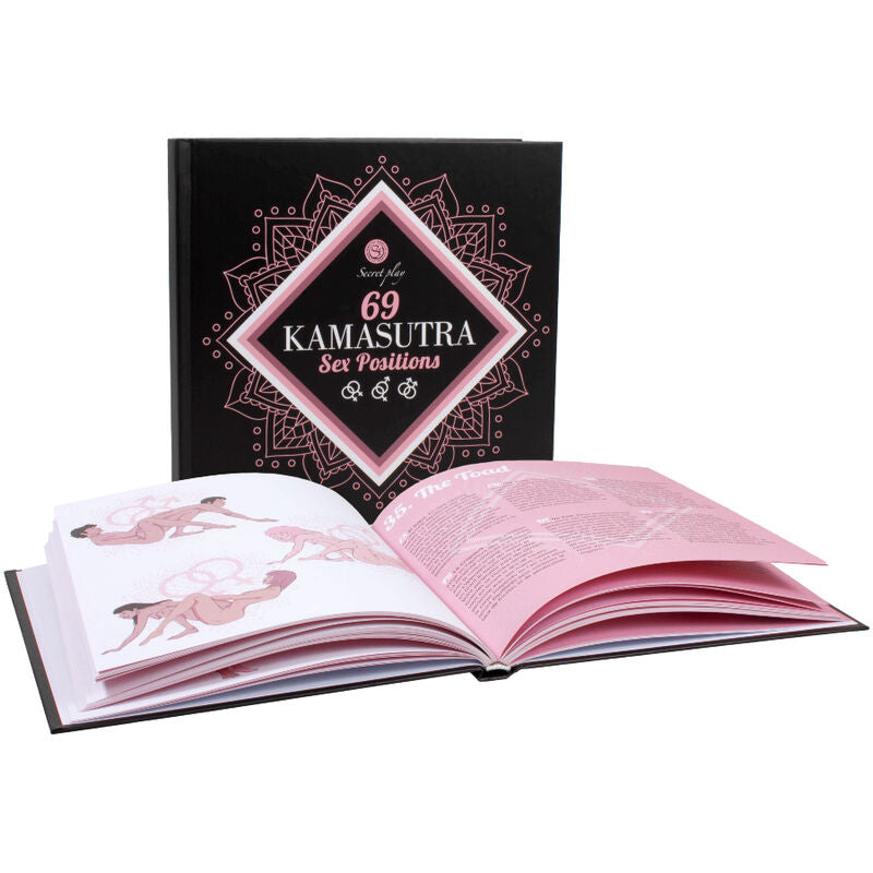 Libro de posturas sexuales SECRETPLAY Kamasutra de 100% GAMES, con ilustraciones y técnicas en varios idiomas.