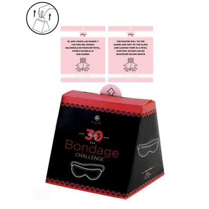 Juego de bondage SECRETPLAY Reto 30 días de Bondage de SECRETPLAY 100% GAMES, con cuerdas y accesorios de restricción.