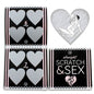 Juego SECRETPLAY Scratch & Sex para parejas hetero, incluye instrucciones en varios idiomas, con elementos para juegos íntimos.