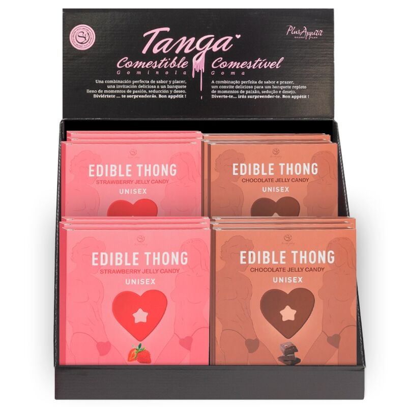 Tanga gominola chocolate de la marca SECRETPLAY COSMETIC, con diseño seductor y detalles suaves en color marrón.