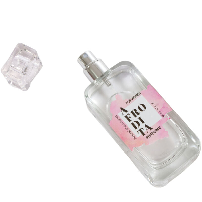 Perfume Afrodita de SECRETPLAY, spray de feromonas para mujer, botella de 50 ml con diseño elegante y moderno.