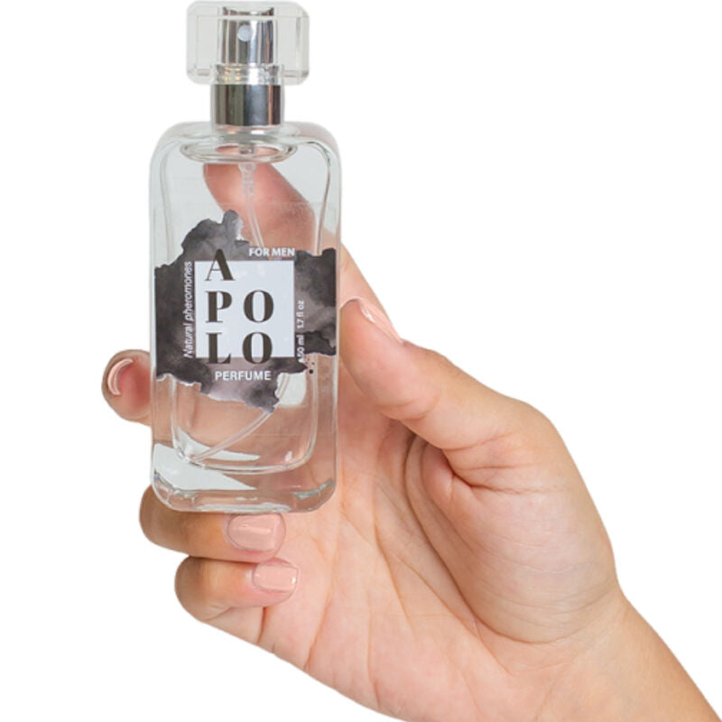 Perfume para hombre SECRETPLAY APOLO con feromonas, spray de 50 ml, frasco elegante y moderno de SECRETPLAY COSMETIC.