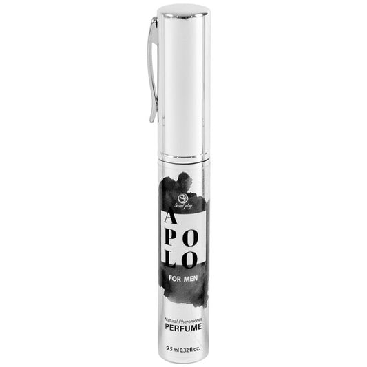 Travel-sized SECRETPLAY Apolo pheromone spray for men in a sleek bottle, perfect for on-the-go use.