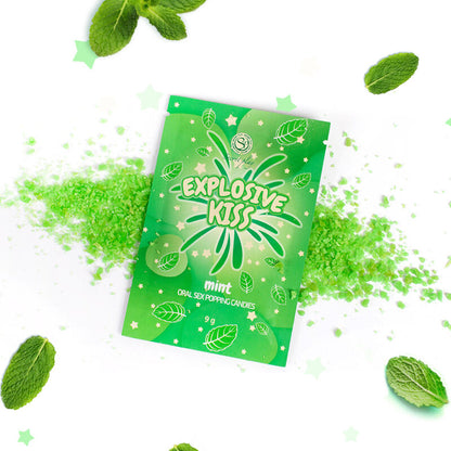 Caramelos explosivos de menta de la marca SECRETPLAY COSMETIC, en empaquetado colorido y llamativo.