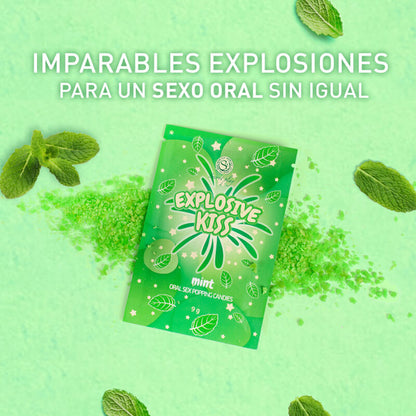 Caramelos explosivos de menta de la marca SECRETPLAY COSMETIC, con envoltorio y textura visible en la imagen.