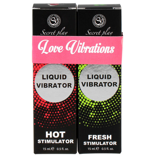 Vibradores Secretplay Love Vibrations Duo Pack en colores variados, diseño compacto y suave para placer íntimo.