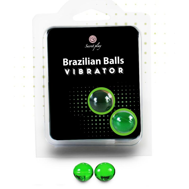 Conjunto de 2 bolas brasileñas vibradoras de SECRETPLAY COSMETIC, con diseño compacto y textura suave.