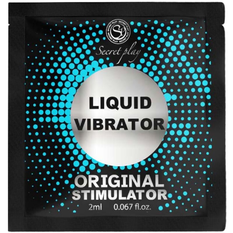 Vibrador líquido estimulador unisex SECRETPLAY COSMETIC en envase de 2 ml, diseñado para estimular y potenciar sensaciones.
