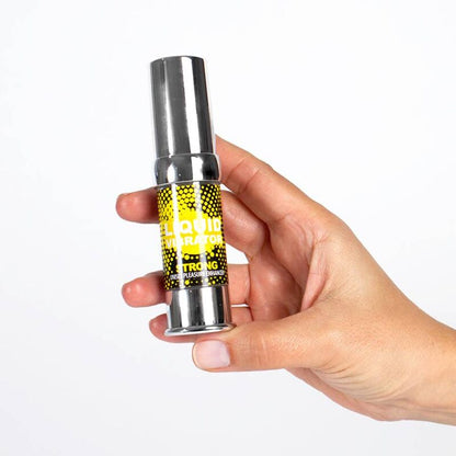 Vibrador líquido estimulador unisex SECRETPLAY COSMETIC de 15 ml, efecto fuerte y estimulante para placer íntimo.