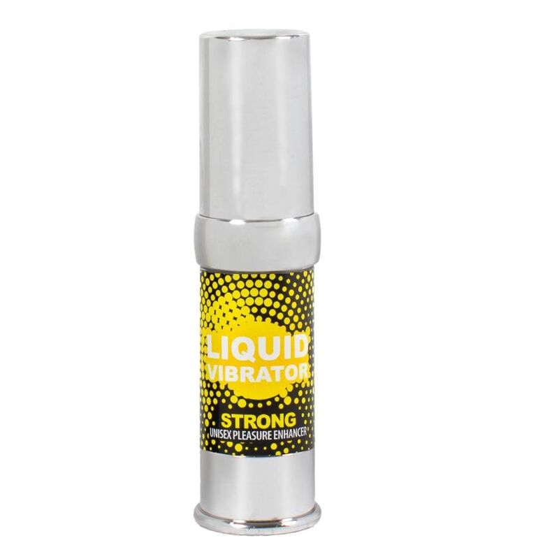Vibrador líquido estimulador unisex SECRETPLAY COSMETIC de 15 ml, en envase con líquido transparente y aplicador.