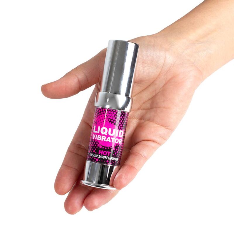 Vibrador líquido HOT Stimulator de SECRETPLAY COSMETIC, frasco de 15 ml con líquido estimulante para uso íntimo.