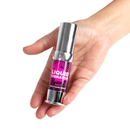 Vibrador líquido HOT Stimulator de SECRETPLAY COSMETIC, frasco de 15 ml con líquido estimulante para uso íntimo.