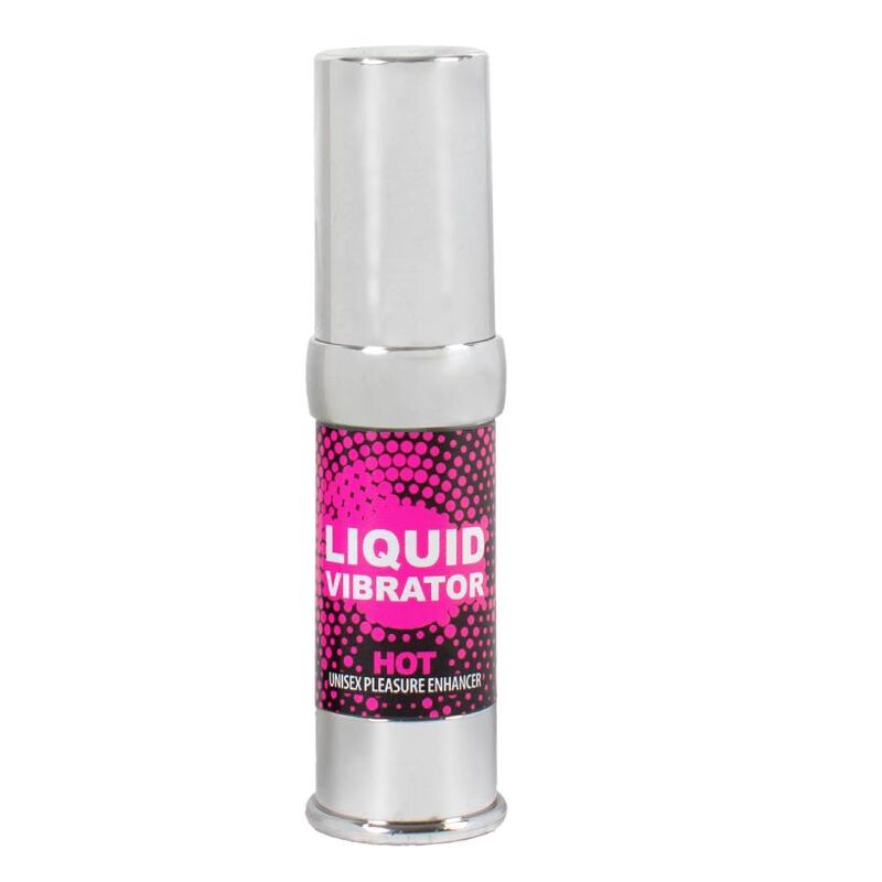 Vibrador líquido HOT STIMULATOR de SECRETPLAY COSMETIC en envase de 15 ml, con diseño y textura visible en la imagen.