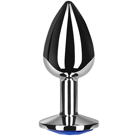 Plug anal azul SECRETPLAY TOYS de tamaño pequeño, con diseño ergonómico y textura suave para mayor comodidad.