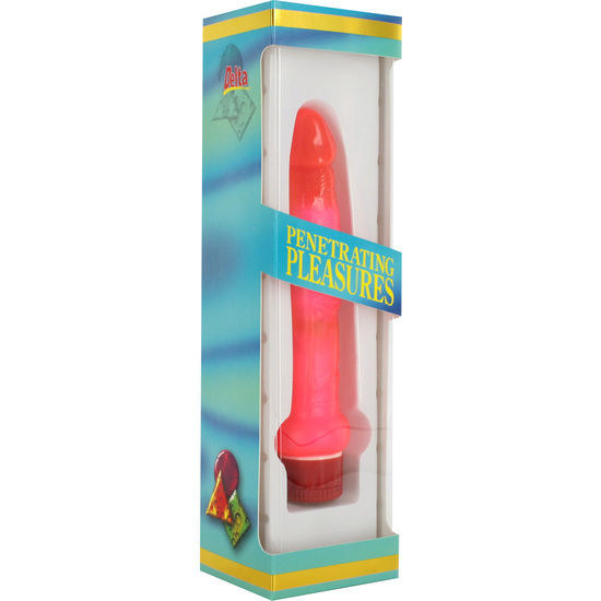 Vibrador anal delgado rosa de la marca SEVEN CREATIONS, con textura suave y diseño ergonómico para placer anal.