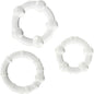 Anillo pene transparente de la marca SEVEN CREATIONS, conjunto de tres anillos ajustables para estimulación.