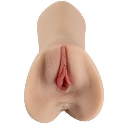 Masturbador femenino SHEQU Maureen, con forma de vagina, muestra detalles realistas en material suave y duradero.