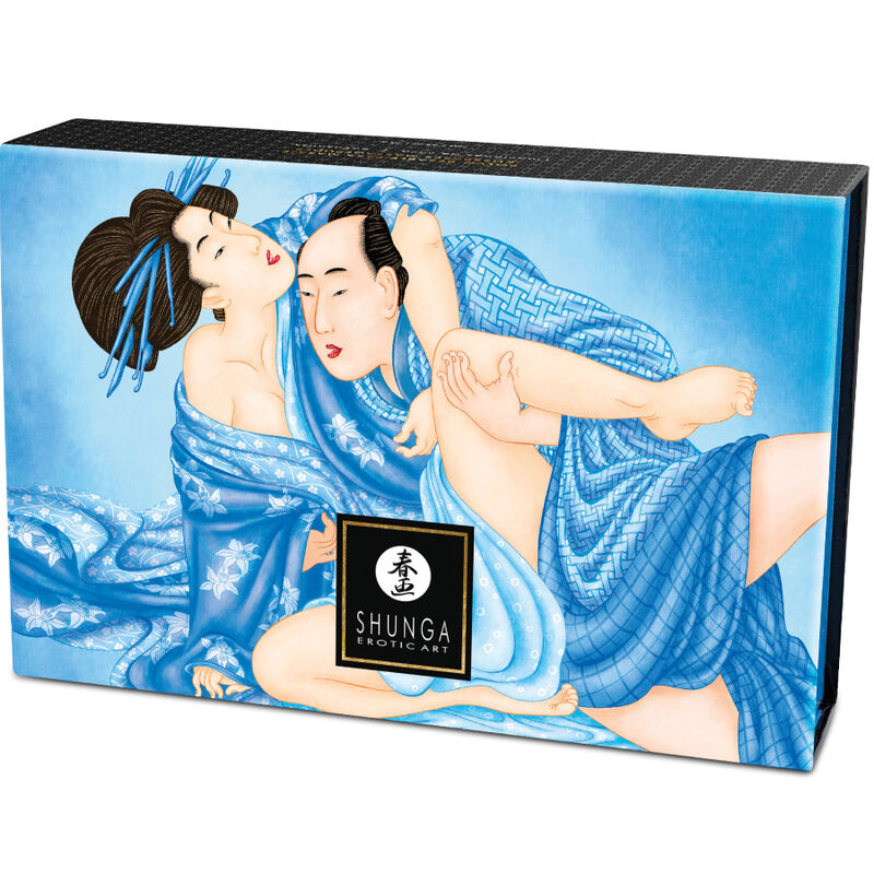 Polvos de masaje comestibles de coco de la marca SHUNGA BODY POWER, paquete con polvo para masajes sensuales y aromáticos