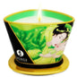 SHUNGA Mini Caress by Candlelight green tea massage candle in a sleek container, ready for relaxation and pampering.