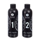 Shunga body-to-body erotic massage gel with fresh strawberries and cava in a sleek bottle on a soft fabric background.