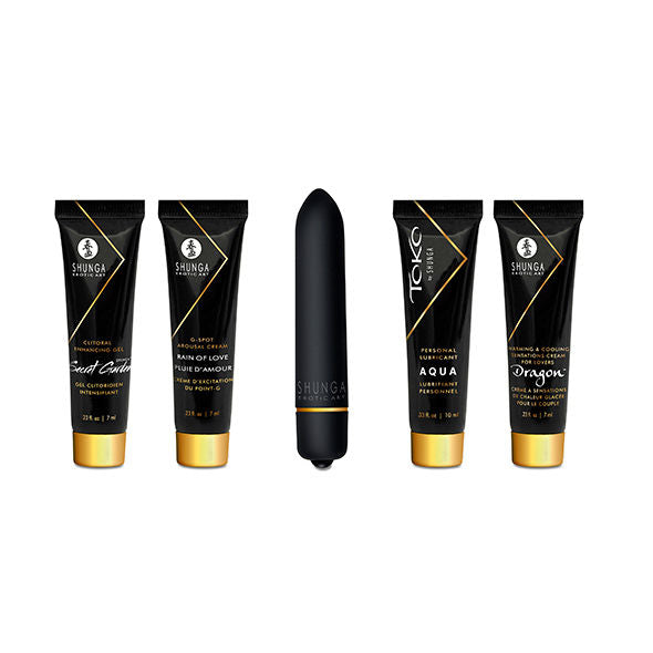 Kit de juguete sexual SHUNGA Geisha Naughty con accesorios y empaquetado elegante, ideal para explorar la sensualidad y el placer.