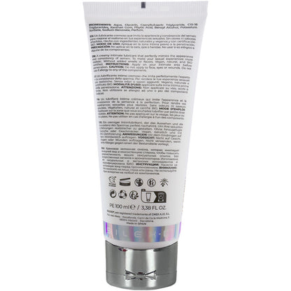 Lubricante bio cremoso SILEXD de 100 ml, envase con tapa blanca y etiqueta azul, ideal para uso personal y cuidado íntimo.