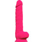 SILEXD - MODEL 1 PENIS REALÍSTIC SILICONA PREMIUM SILEXPAN FUCSIA 38 CM