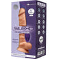 Vibrador realista de silicona premium SILEXD Modelo 1, control remoto, 20 cm, con diseño anatómico y textura suave.