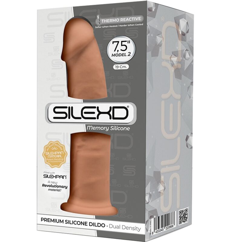 SILEXD - MODEL 2 PENIS REALÍSTIC SILICONA PREMIUM SILEXPAN CARAMEL 19 CM