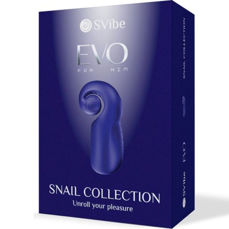 SNAIL VIBE - EVO FOR HIM MASTURBADOR MASCULÍ SLIDE NROLL BLAU FOSC
