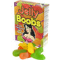 Chewy caramel candies shaped like breasts from Spencer & Fleetwood, displayed in a colorful assortment.