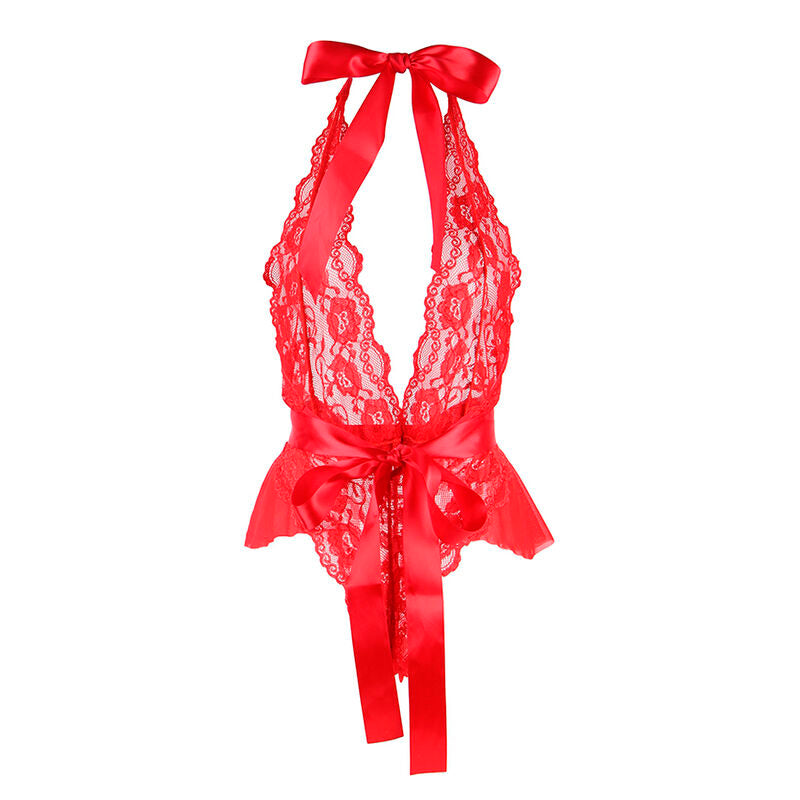 SUBBLIME - 953980 BODY SEXY AMB VOLANTS + CINTURÓ VERMELL L/XL