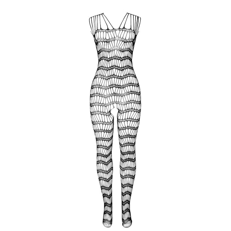 SUBBLIME - 951696 MESH CROTCHLESS BODYSTOCKING WITH SHOULDER STRAPS BLACK ONE SIZE